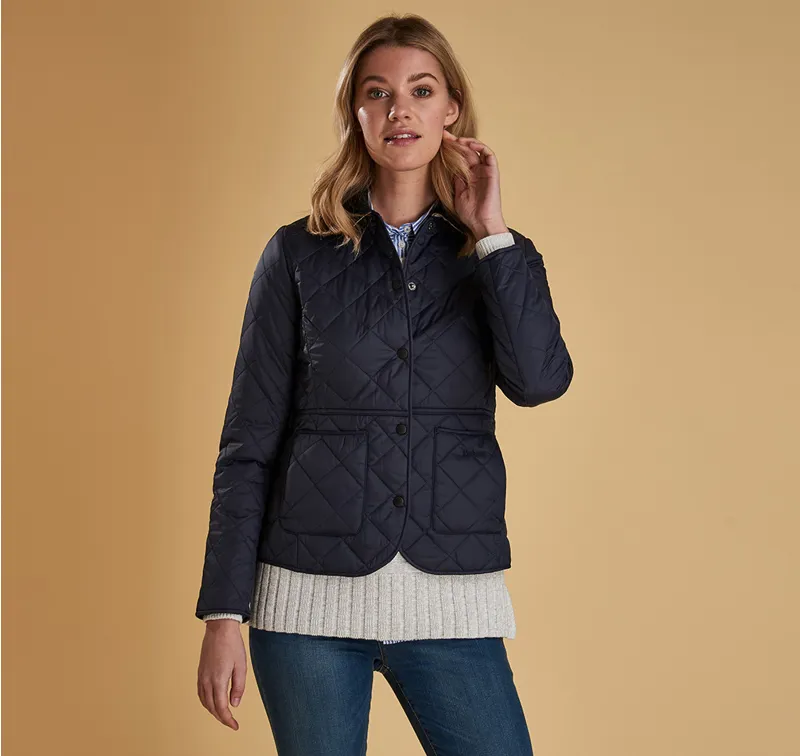 Barbour Ladies Deveron Quilt Jacket Navy-4